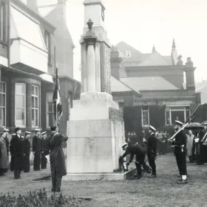 Mitchells and Butlers Brewery. Wreath laying service