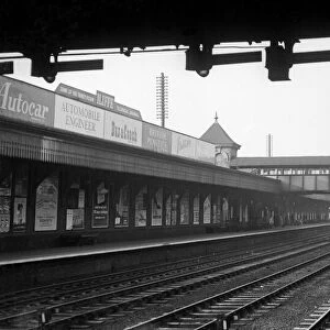 A mixed goods train passing through Coventry Station. Circa 1963