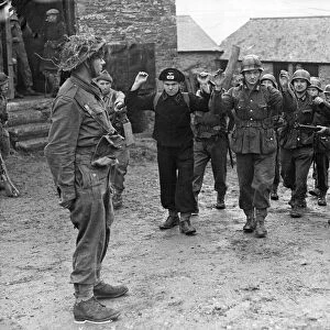 A Mock German Surrender. War Games. Training, somewhere named in England