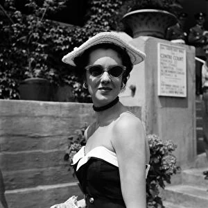 Model Angela Lane seen here at Wimbledon. June 1952 C3259