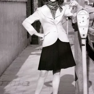 April Ashley in White Blazer Print, March 1973