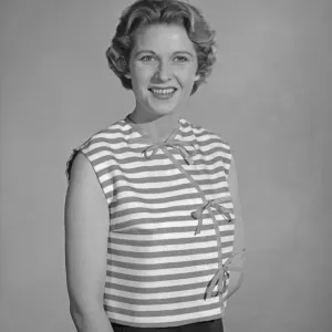 Model Betty Leslie seen here wearing a Tie Top made from a Reveille readers pattern