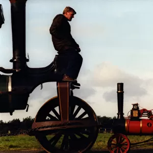 Model engineers: Eddie Chapman on his half-ton miniature steam traction engine chats with