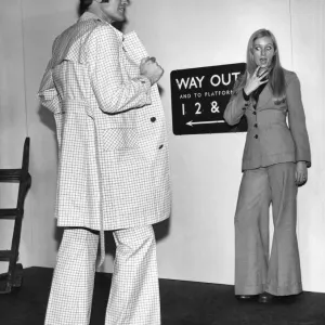 Model girl Jo Dickinson gets a close-up of the trendy way-out fashion for men Model girl Jo Dickinson gets a close-up of the trendy way-out fashion for men