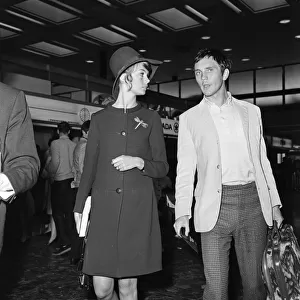 Top model Jean Shrimpton was on the move again when she flew off to New York