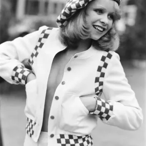 Model Jo Howard pictured wearing Oxford bags and battle blouse - Ready To Wear fashions Model Jo Howard pictured wearing Oxford bags and battle blouse - Ready To Wear fashions