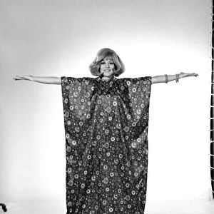Model Marilyn Rickards seen here wearing a kaftan. Circa 1966