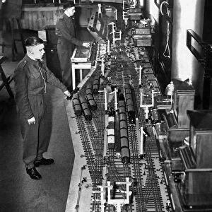 A model railway in use at the Royal Engineers training centre in the Midlands