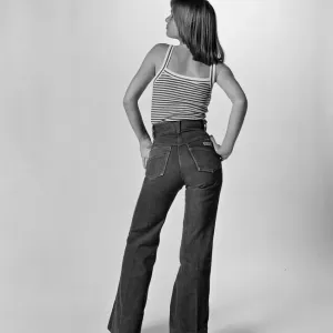 1976 Print of a Model Wearing Jeans