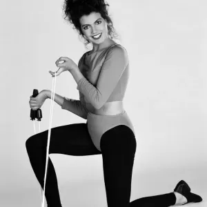 Model wearing sports fashions. 11th June 1987 Model wearing sports fashions. 11th June 1987
