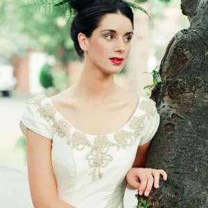Model wearing Wedding Dress. Your Wedding Supplement, 23rd August 1995