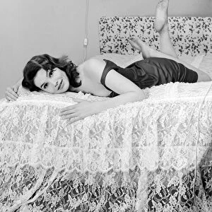 Model Yvonne Buckingham in the bedroom. 7th February 1963