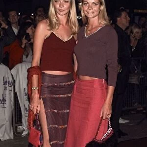 Models Jodie Kidd and sister Gemma Sept 1999 arriving at the Elle Fashion awards