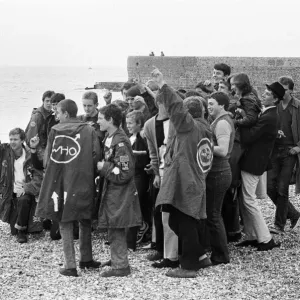 Mods, Brighton Beach, East Sussex, Monday 27th August 1979