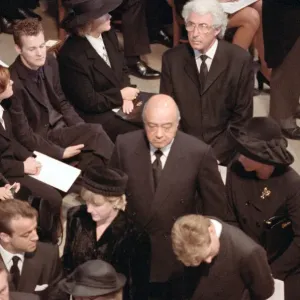 Mohamed Al-Fayed at the funeral of Diana, Princess of Wales at Westminster Abbey, London Mohamed Al-Fayed at the funeral of Diana, Princess of Wales at Westminster Abbey, London