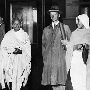 Mohandas "Mahatma"Gandhi, leader of the Indian independence movement in