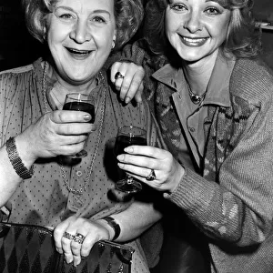 Mollie Sugden and Mandy Rice-Davies at Cardiffs New Theatre