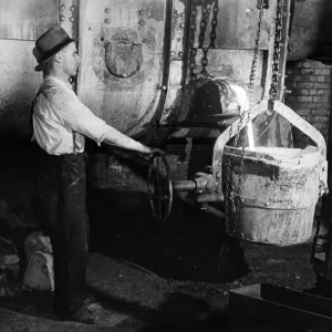 Molten Metal Draining Print, Ford Dagenham Factory, 1939