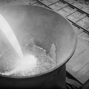 Molten Steel Pour at Ford Dagenham Factory Print, 1934 Molten Steel Pour at Ford Dagenham Factory Print, 1934