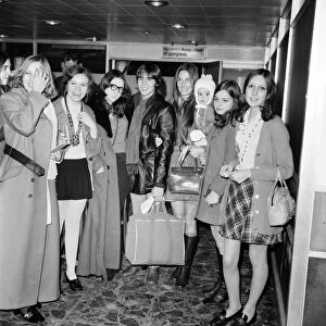 The Monkees: Monkee Davy Jones Arrived at Heathrow Airport with his wife Linda