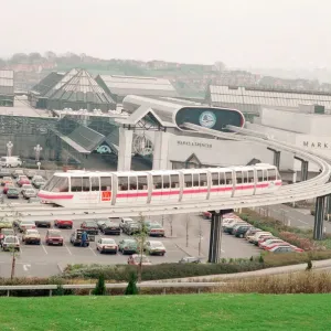 Monorail at Merry Hill Shopping Centre in Brierley Hill, Metropolitan Borough of Dudley Monorail at Merry Hill Shopping Centre in Brierley Hill, Metropolitan Borough of Dudley