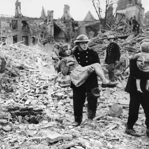 Moorfields Hospital, City Road, completely flattened after air raid during World War II