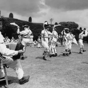 Morris Dancers on Village Green Print, Thaxted, Essex 1939 Morris Dancers on Village Green Print, Thaxted, Essex 1939