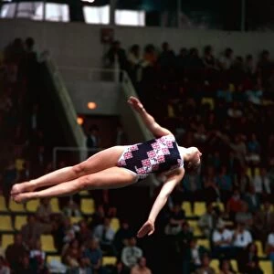 Moscow 1980 Olympic Games Great Britains Deborah Jay in action during