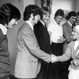 Mother Teresa visiting Bishop Ullathorne school in Coventry