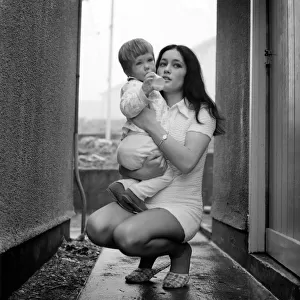 A mother with her two year old boy toddler. December 1969 Z11890-001