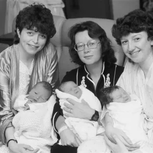 Mothers with their Christmas Day babies. 26th December 1985 Mothers with their Christmas Day babies. 26th December 1985