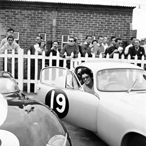 Motor car racing at Goodwood. Jean Bloxham, the only woman driver in Event 3