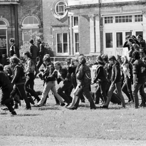 Motor cycle rowdies in Folkestone. 26th May 1969 Motor cycle rowdies in Folkestone. 26th May 1969