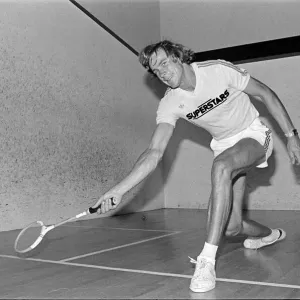 Motor Racing Driver James Hunt playing squash Picture taken circa 1st August Motor Racing Driver James Hunt playing squash Picture taken circa 1st August