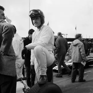 Motor Racing at Goodwood on Easter Monday, Graham Hill, one of the drivers in the Sunday Motor Racing at Goodwood on Easter Monday, Graham Hill, one of the drivers in the Sunday