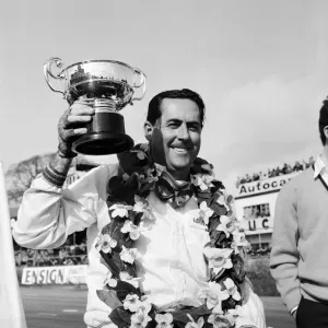 Motor Racing at Goodwood on Easter Monday. Jack Brabham Motor Racing at Goodwood on Easter Monday. Jack Brabham