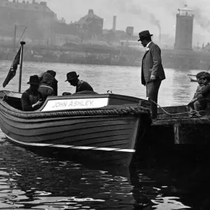 Motorboat launch. The launch, John Ashley, to be used by the Tyne Station of the Missions Motorboat launch. The launch, John Ashley, to be used by the Tyne Station of the Missions
