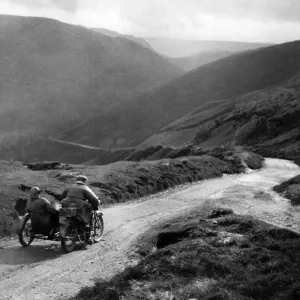 Motorcycle and Sidecar at the 1923 Reliance Cup Print