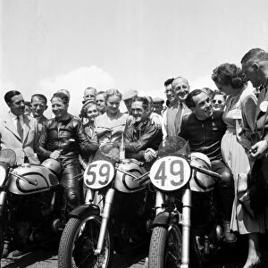 Motorsport. Isle of Man TT Races 1953 Ray Aman(59) and K Kavanagh(49)