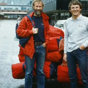 Mountaineers Chris Bonington and Alan Rouse leaving LAP for a Himalayan expedition Mountaineers Chris Bonington and Alan Rouse leaving LAP for a Himalayan expedition