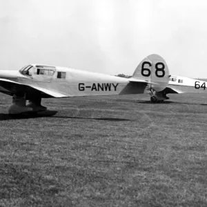 Mr. A Barker arrives at Baginton Aerodrome, Coventry, today in his Percival Proctor 3 to Mr. A Barker arrives at Baginton Aerodrome, Coventry, today in his Percival Proctor 3 to