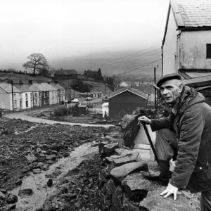 Mr Cyril Owens in his Gelli Garden, 11th March 1981 Print