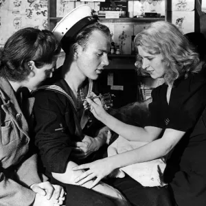 Vintage Print of a Bristol Tattooist at Work Vintage Print of a Bristol Tattooist at Work