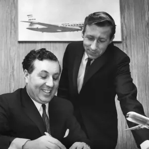 Douglas Ellis Signs Iberia Contract Print 1968