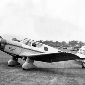 Mr. E. Crabtree arrives at Baginton Aerodrome, Coventry Mr. E. Crabtree arrives at Baginton Aerodrome, Coventry