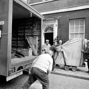 Mr. Edward Heaths baby grand piano is removed from No. 10 Downing Street. After Mr Mr. Edward Heaths baby grand piano is removed from No. 10 Downing Street. After Mr