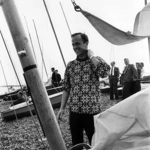 Mr John Cobbold chairman of Ipswich FC on the beach at Felixstowe. September 1964 Mr John Cobbold chairman of Ipswich FC on the beach at Felixstowe. September 1964