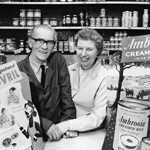 Mr and Mrs Wilkinson retire from Meadowsweet Grocers on Mill Road, Cambridge