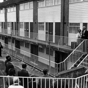 Mr Peter Walker Opens Reconditioned Flats Print - 7th June 1989