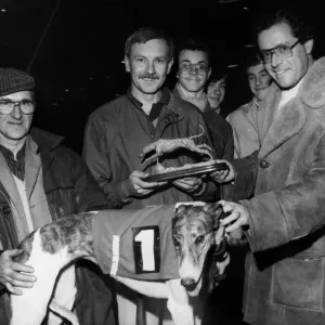 Mr R. L Woodworth of Stockton winning owner of White Bubbles